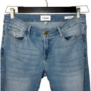 FRAME Le Garçon Slim Straight Jeans Size 28 Light Wash